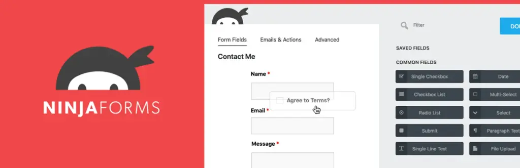 WordPress İçin En İyi 7 İletişim Formu Eklentisi Ninja Forms