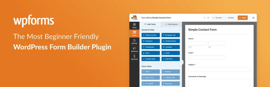 WordPress İçin En İyi 7 İletişim Formu Eklentisi WPForms