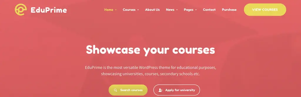 WordPress için En İyi 7 Online Eğitim Teması eduprime