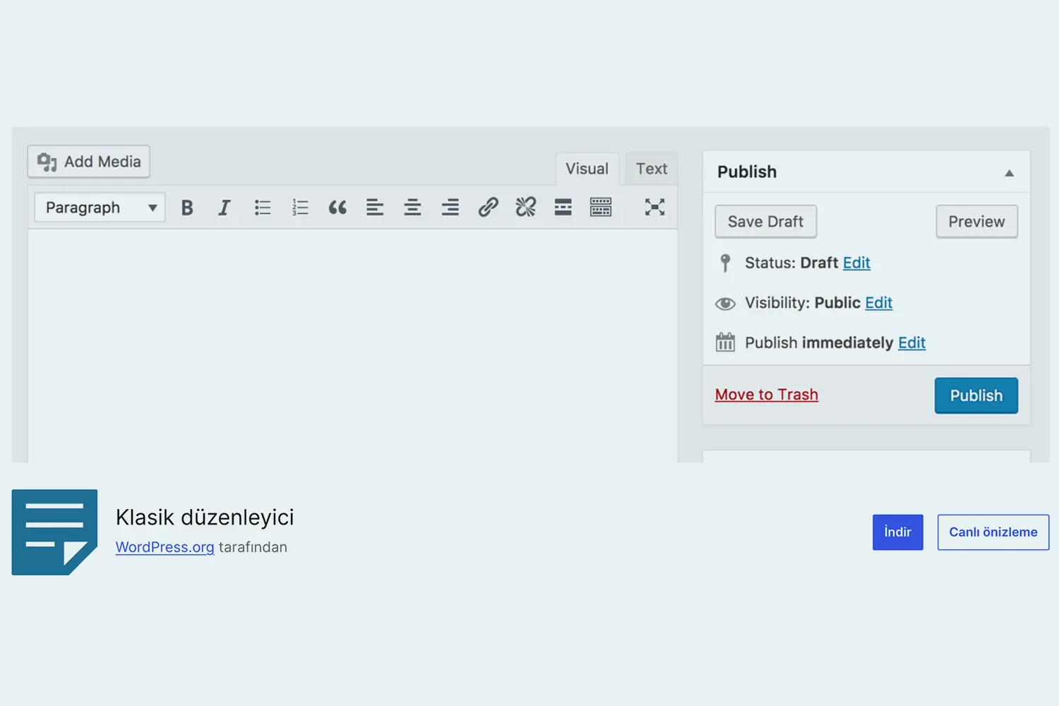 WordPress Klasik Editör (Classic Editor) Nedir?