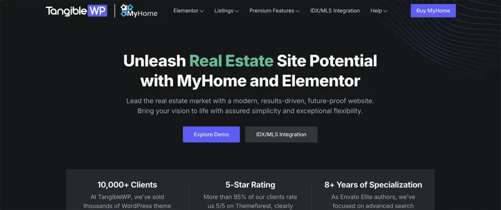 En İyi 7 Themeforest WordPress Emlak Tema Listesi MyHome | Real Estate WordPress
