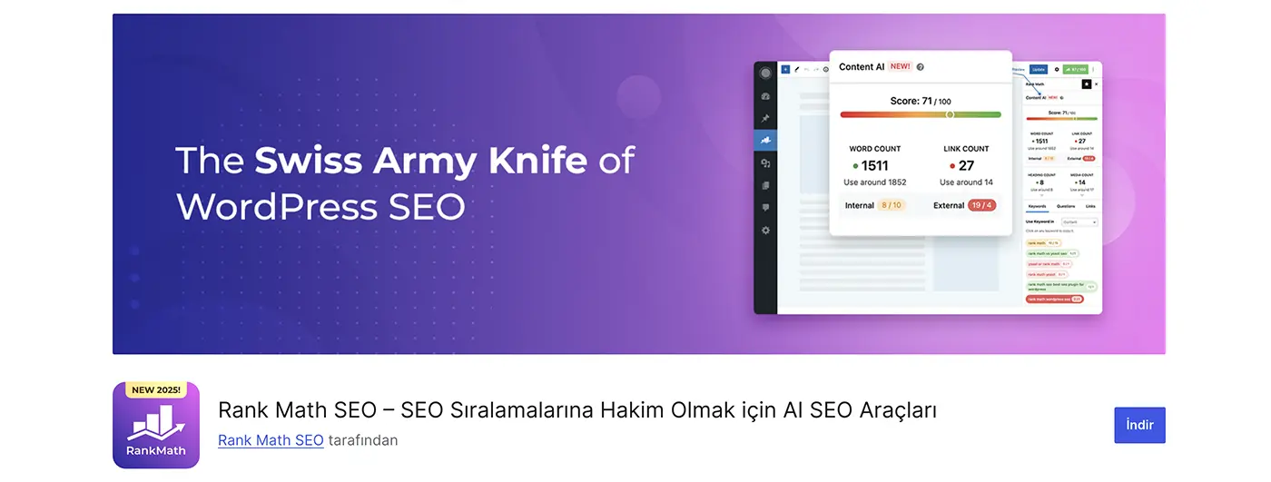 WordPress Siteniz İçin En İyi 6 SEO Eklentisi Rank Math SEO