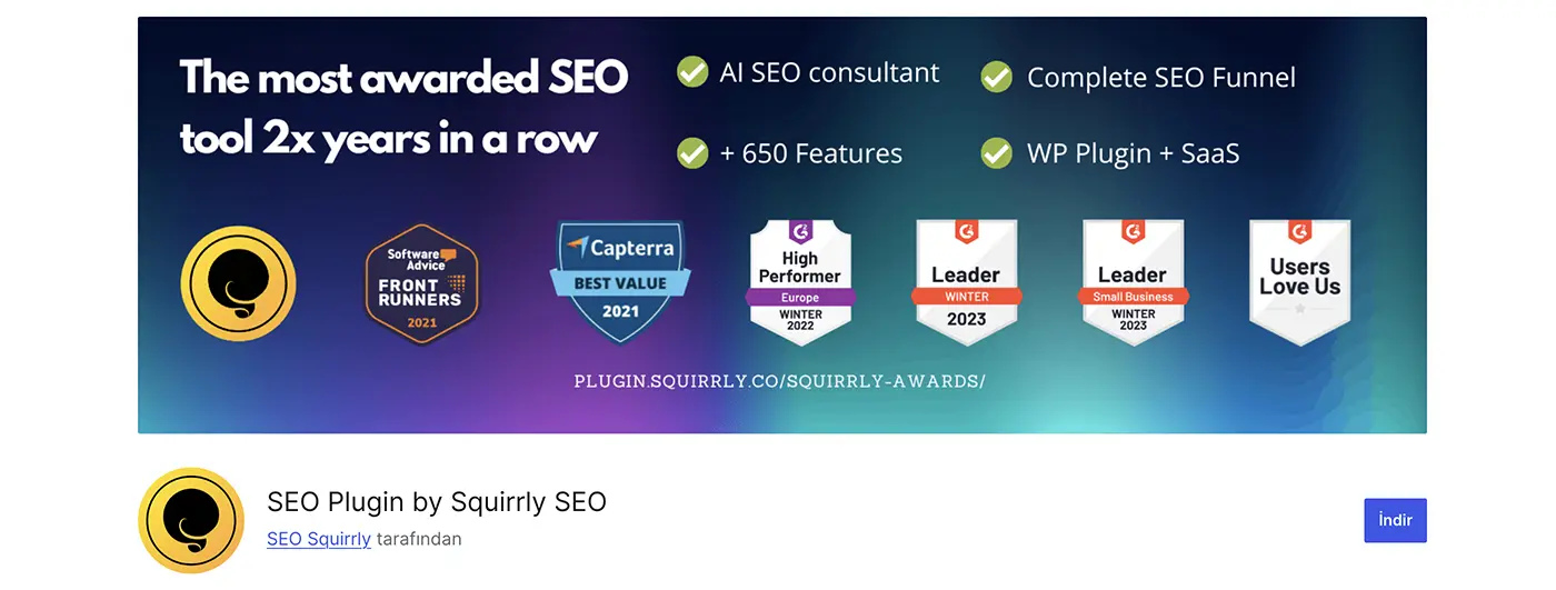 WordPress Siteniz İçin En İyi 6 SEO Eklentisi Squirrly SEO