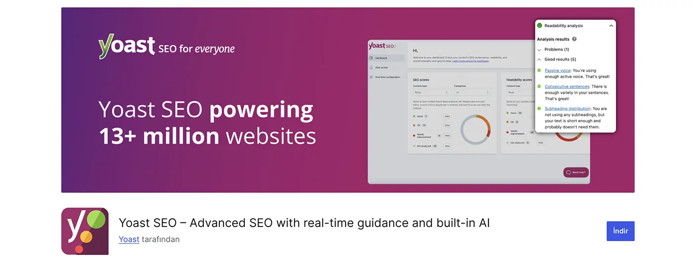 WordPress Siteniz İçin En İyi 6 SEO Eklentisi Yoast SEO