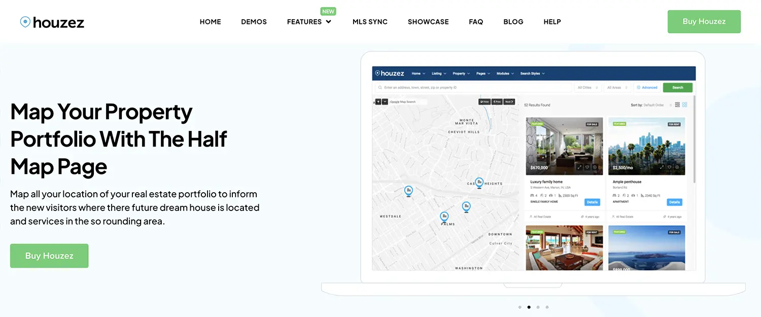 Houzez WordPress Emlak Teması İncelemesi Harita Entegrasyonu