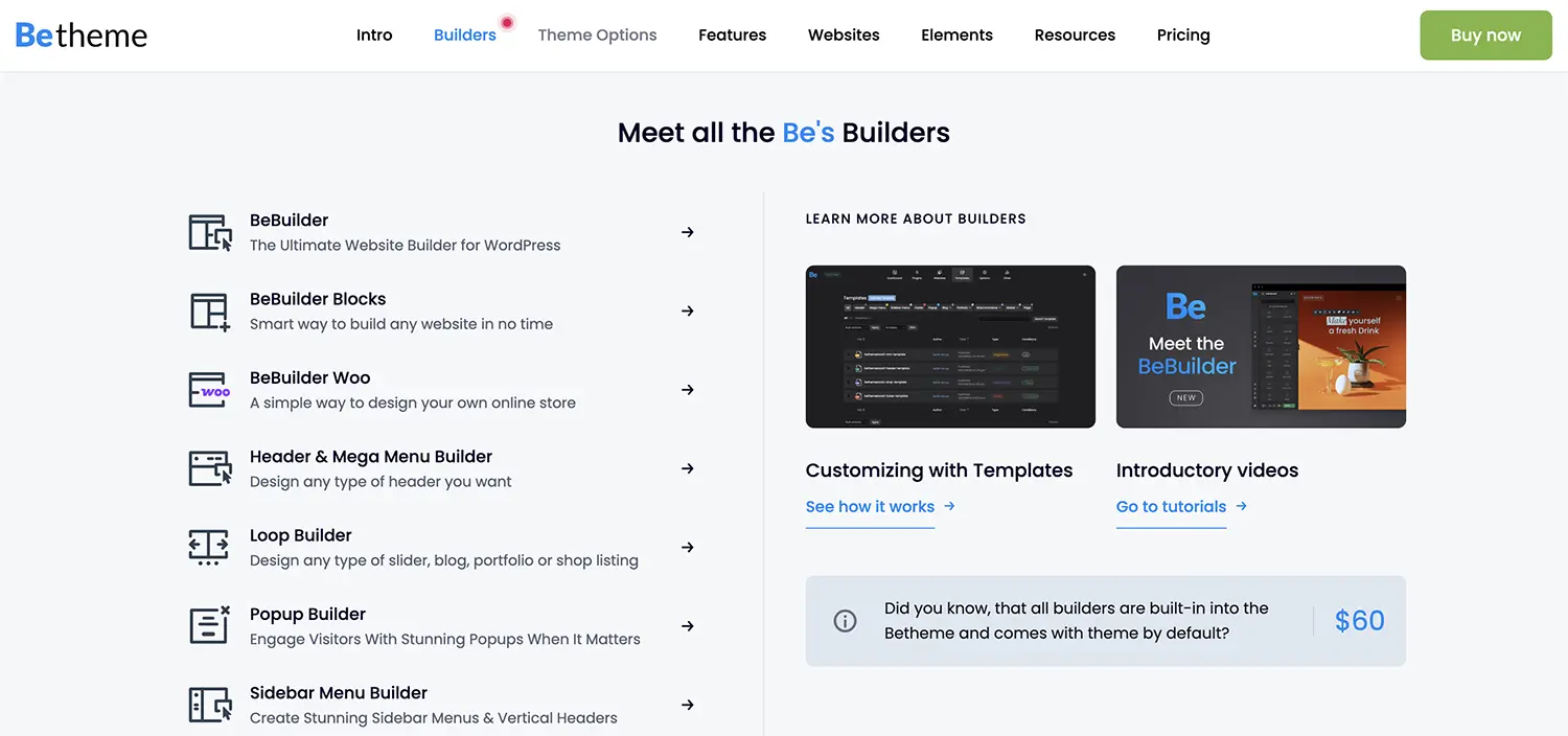 Muffin Builder ve Live Builder