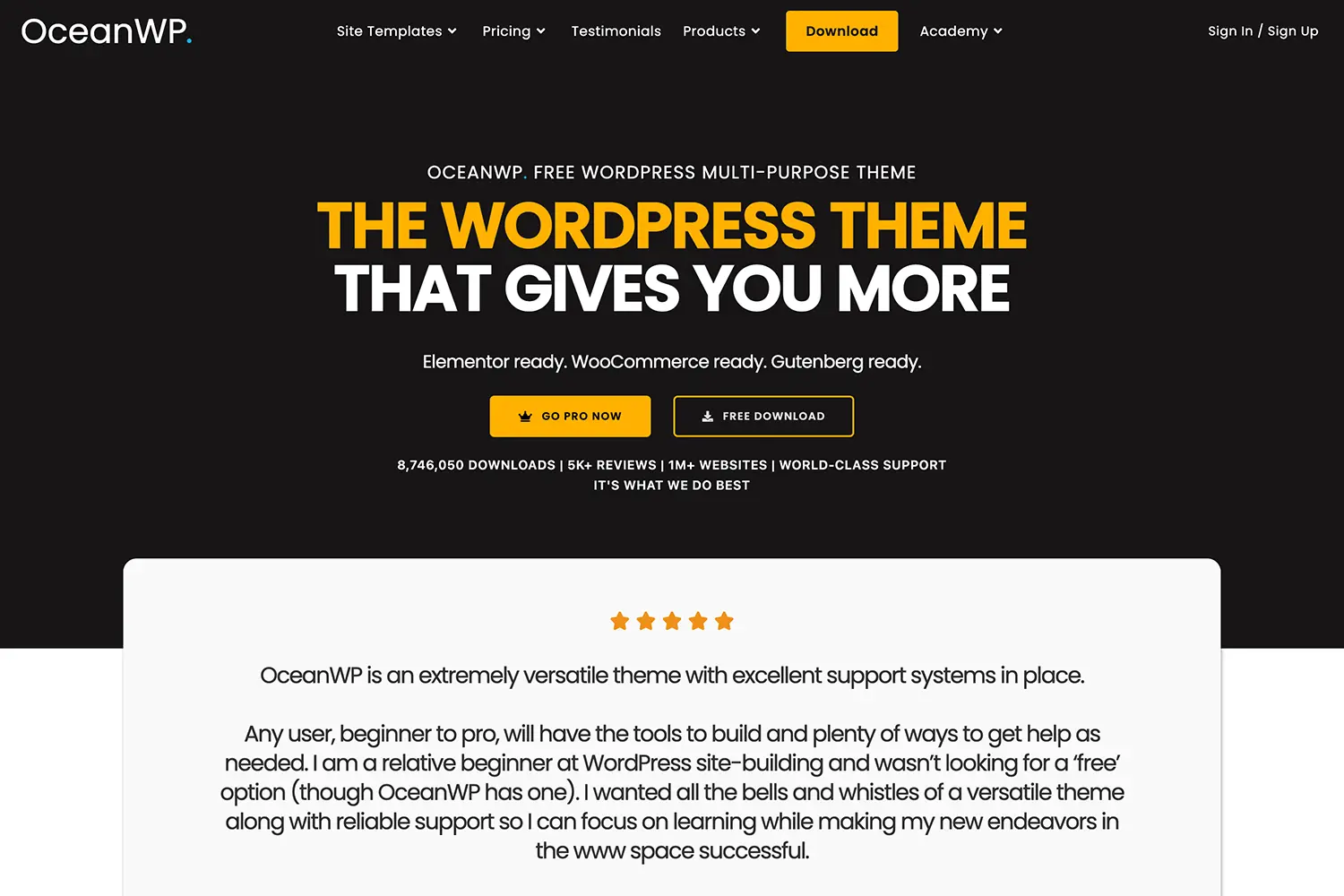 OceanWP WordPress Teması İncelemesi
