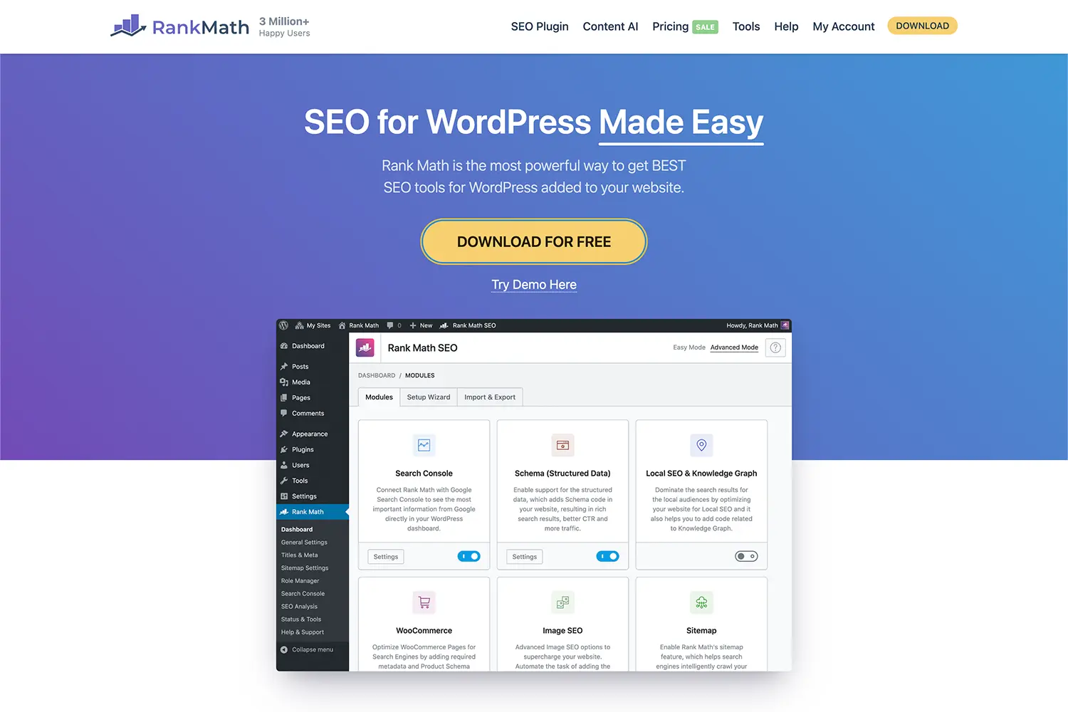 Rank Math SEO WordPress Eklentisi İncelemesi