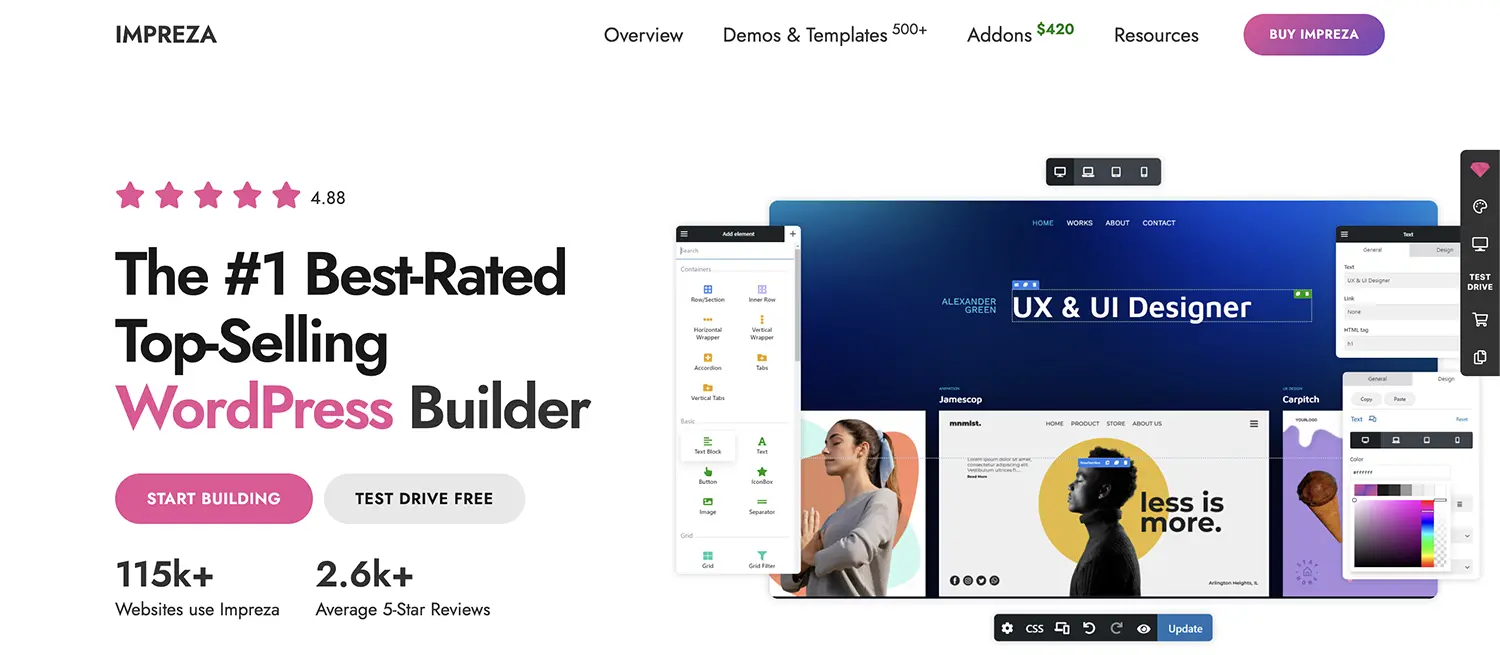 Impreza WordPress Tema İncelemesi Impreza WordPress Tema