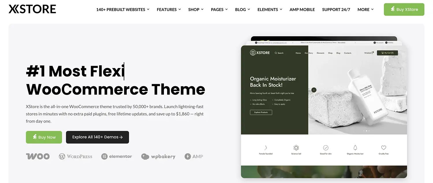XStore WordPress Teması İncelemesi XStore 140 dan fazla hazir demo